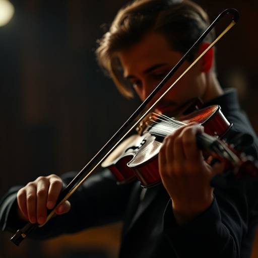 Image of a person playing a violin.